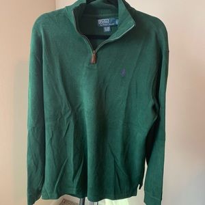 Ralph Lauren, quarter zip sweater, Large, green